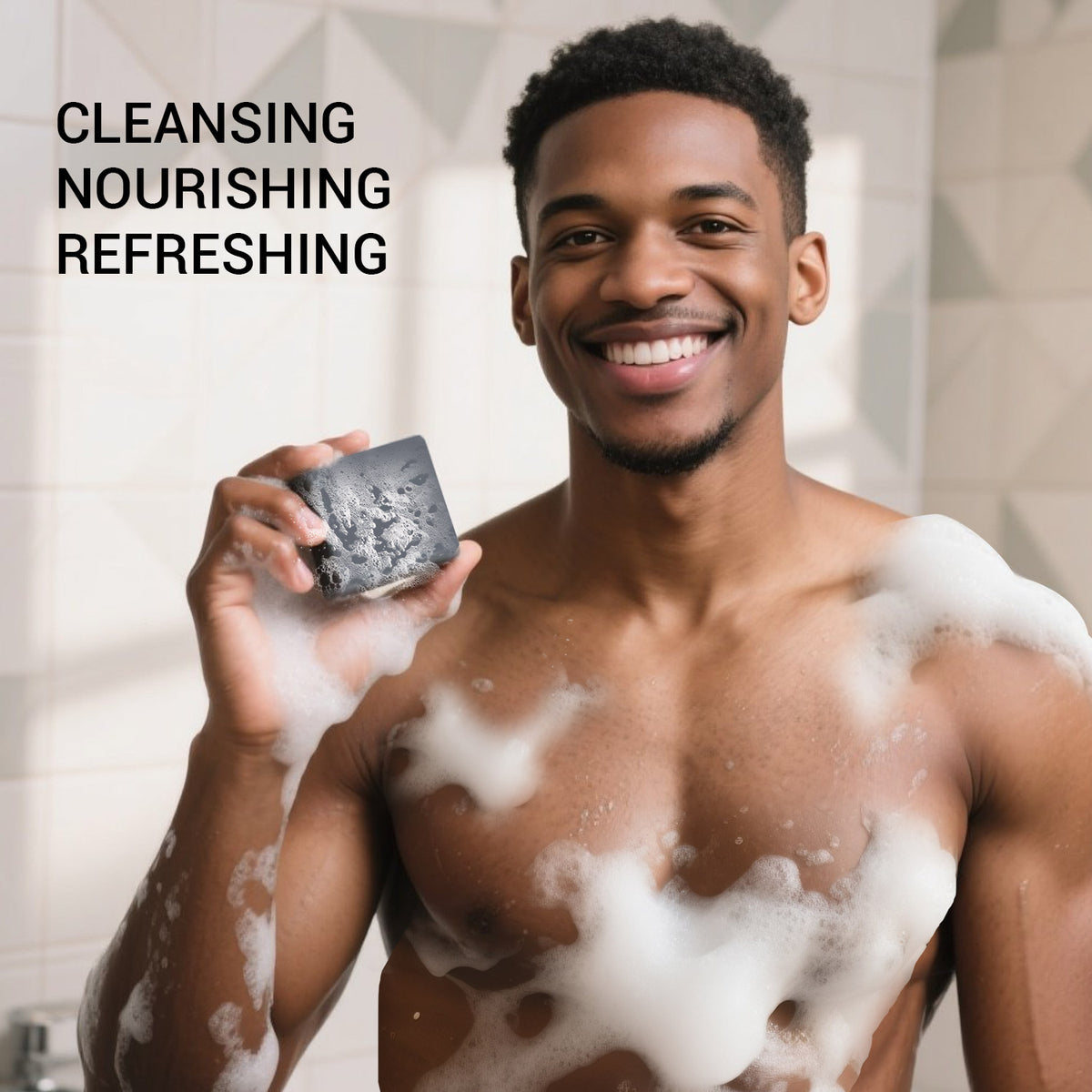 Rinse &amp; Robust Rinse &amp; Robust Ocean Charcoal Bar Soap Gift Set for Men Deep Cleansing, 5.3 oz | 4 Bars