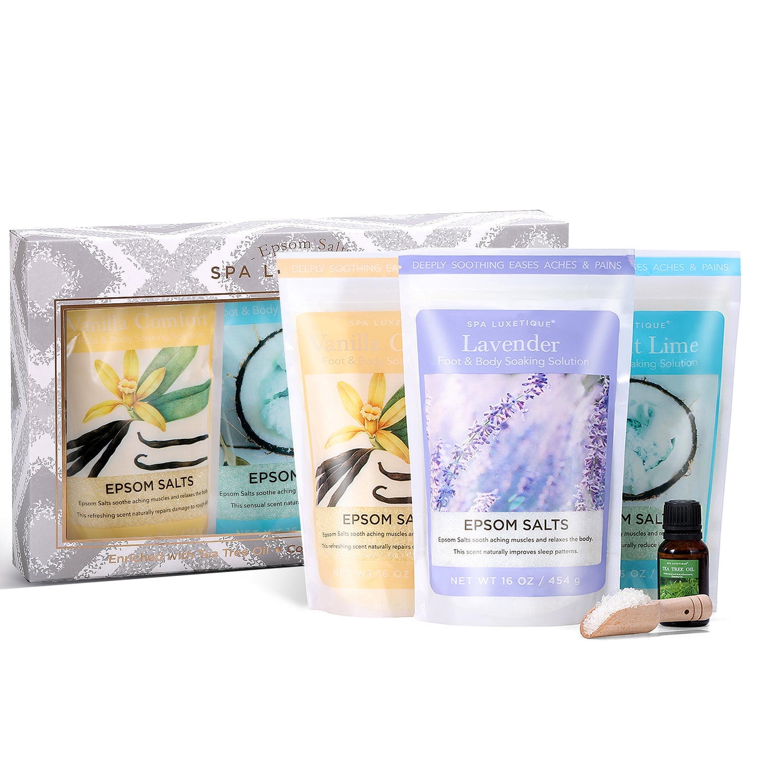 Spa Luxetique Gift Sets Bath Salt Trio