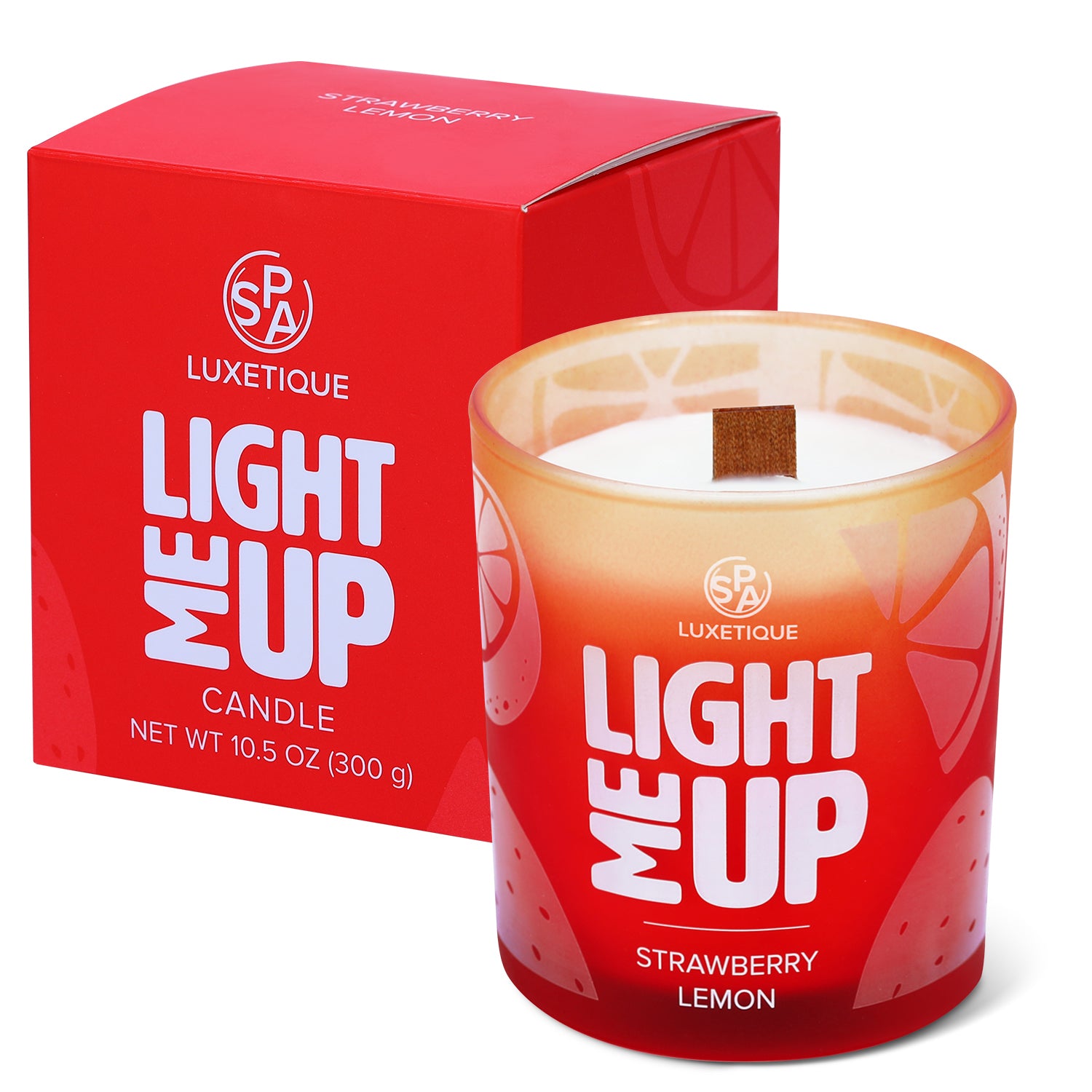 Spa Luxetique Scented Candle Strawberry Lemon Candle