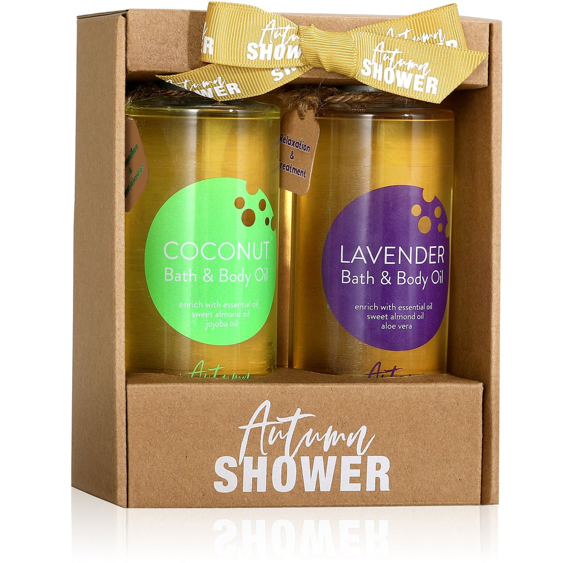 Autumn Shower Body Oil 2pcs Lavender &amp; Coconut Shower Body Oils