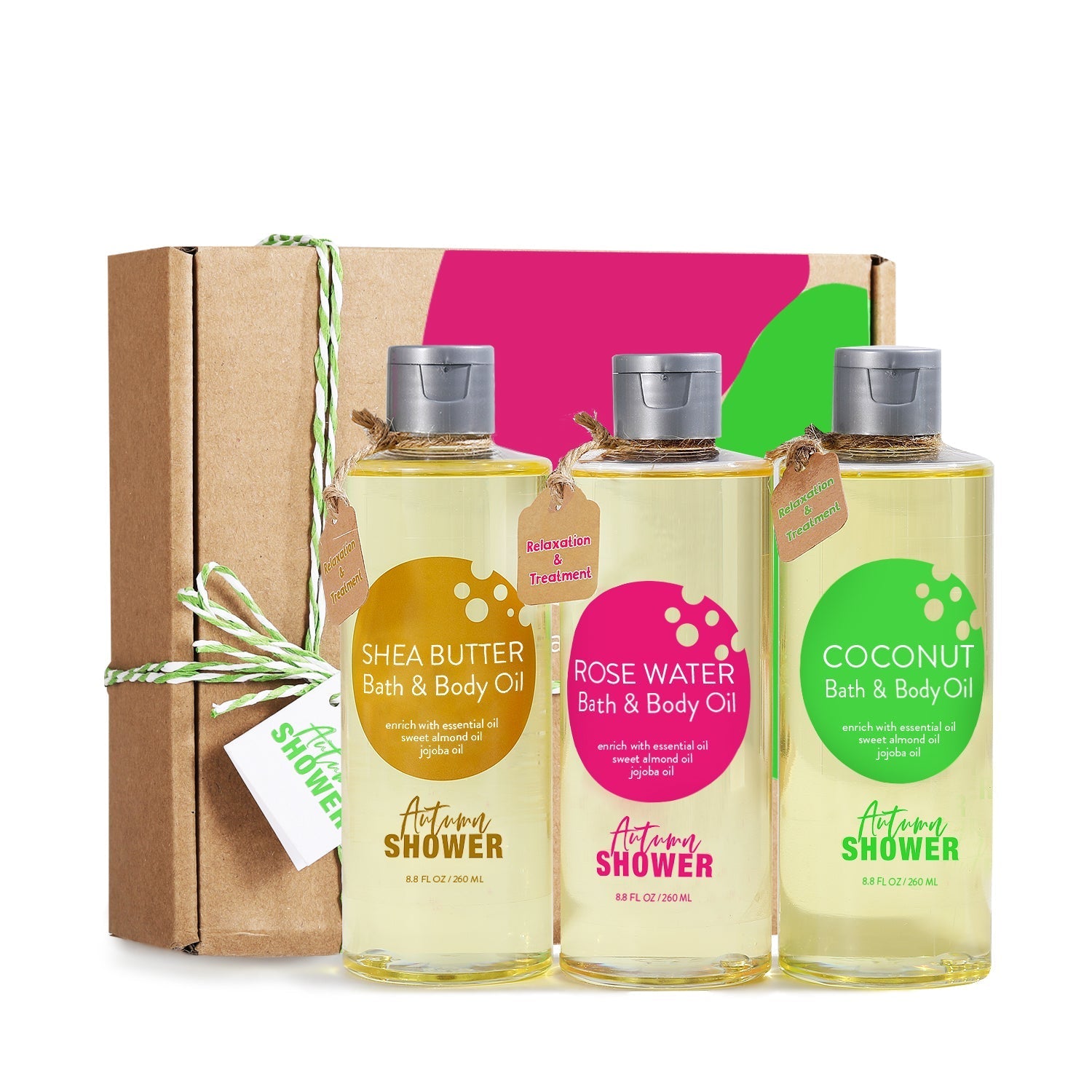 ポールシェリー　人気Purifying Bath Oil 150ml 3 Pack Bath and Body Oil Gift Set – Body & Earth Inc