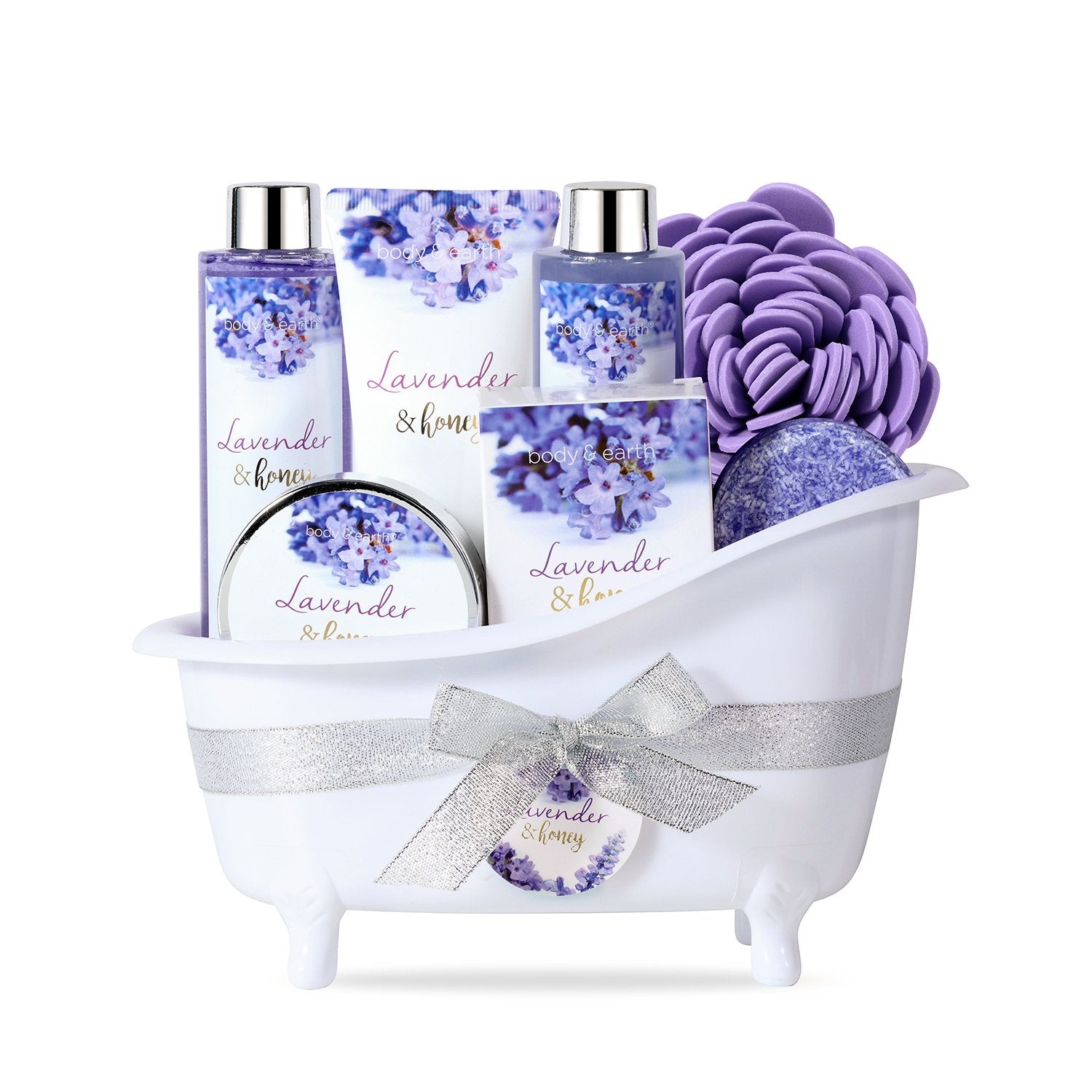 Body &amp; Earth Gift Sets Lavender &amp; Honey Spa Bathtub Set