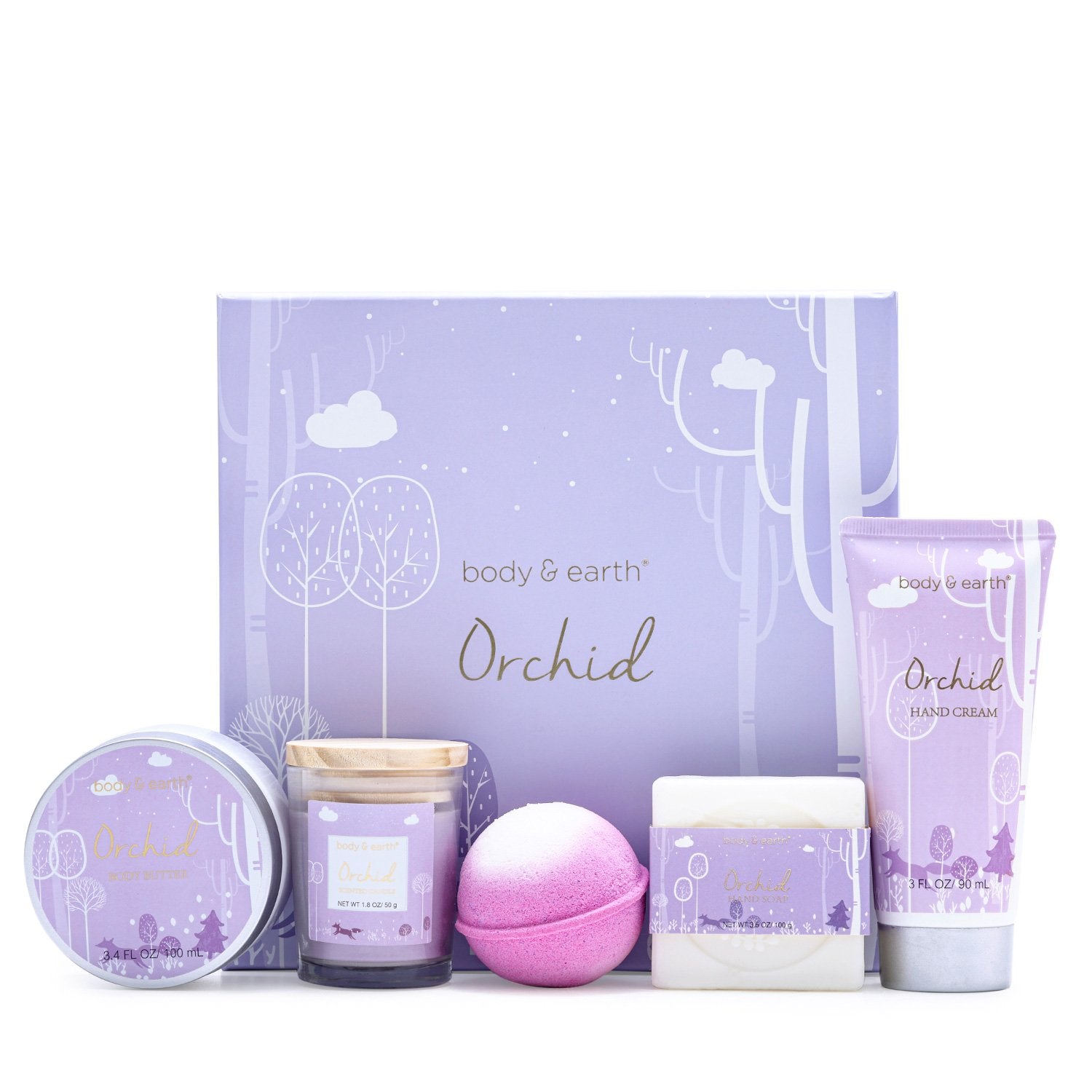 Body &amp; Earth Gift Sets Orchid Bath Gift Set