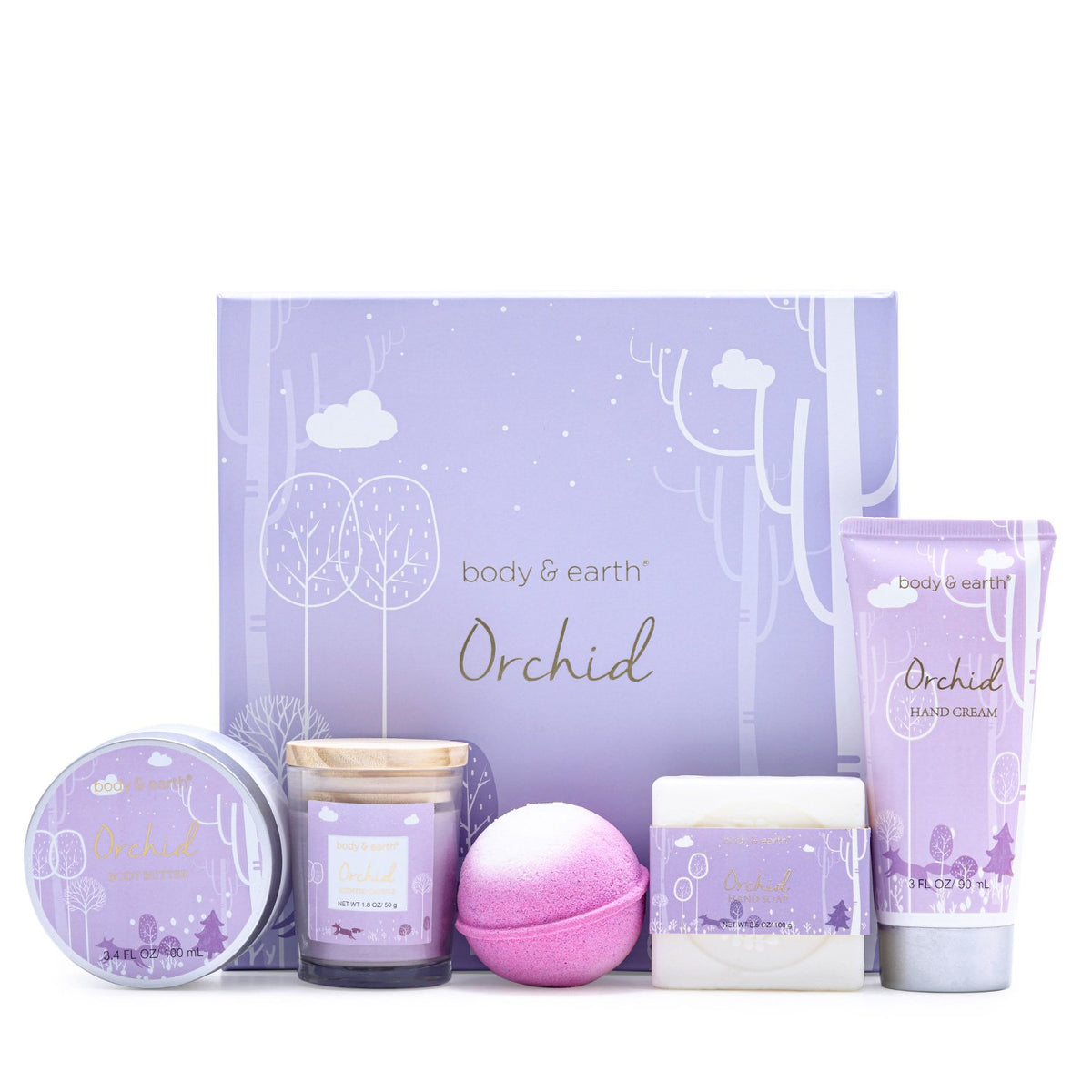 Orchid Bath Gift Set – Body & Earth Inc