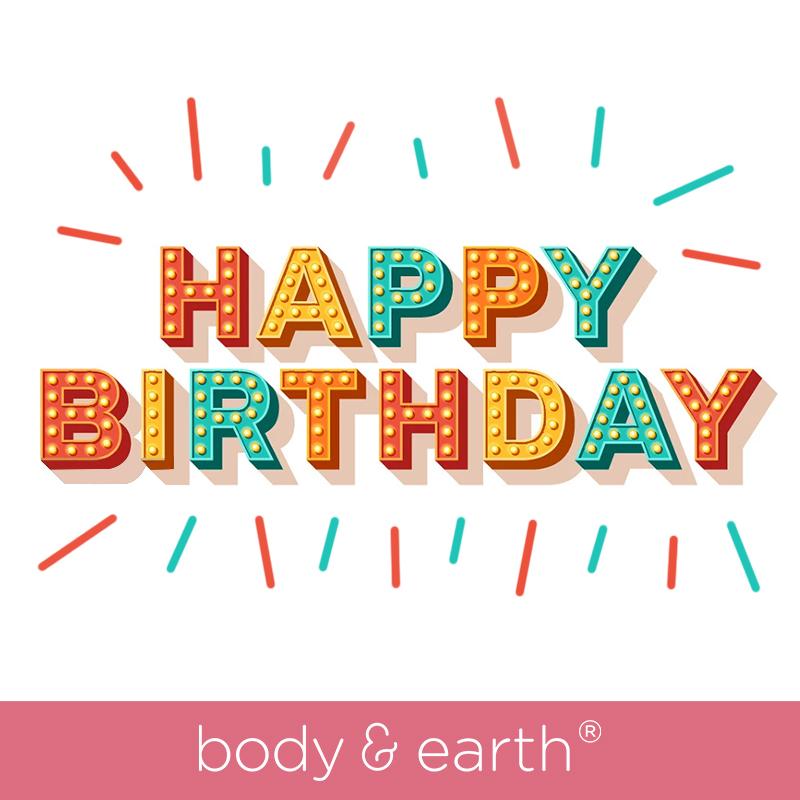 Body &amp; Earth Inc Gift Cards Happy Birthday