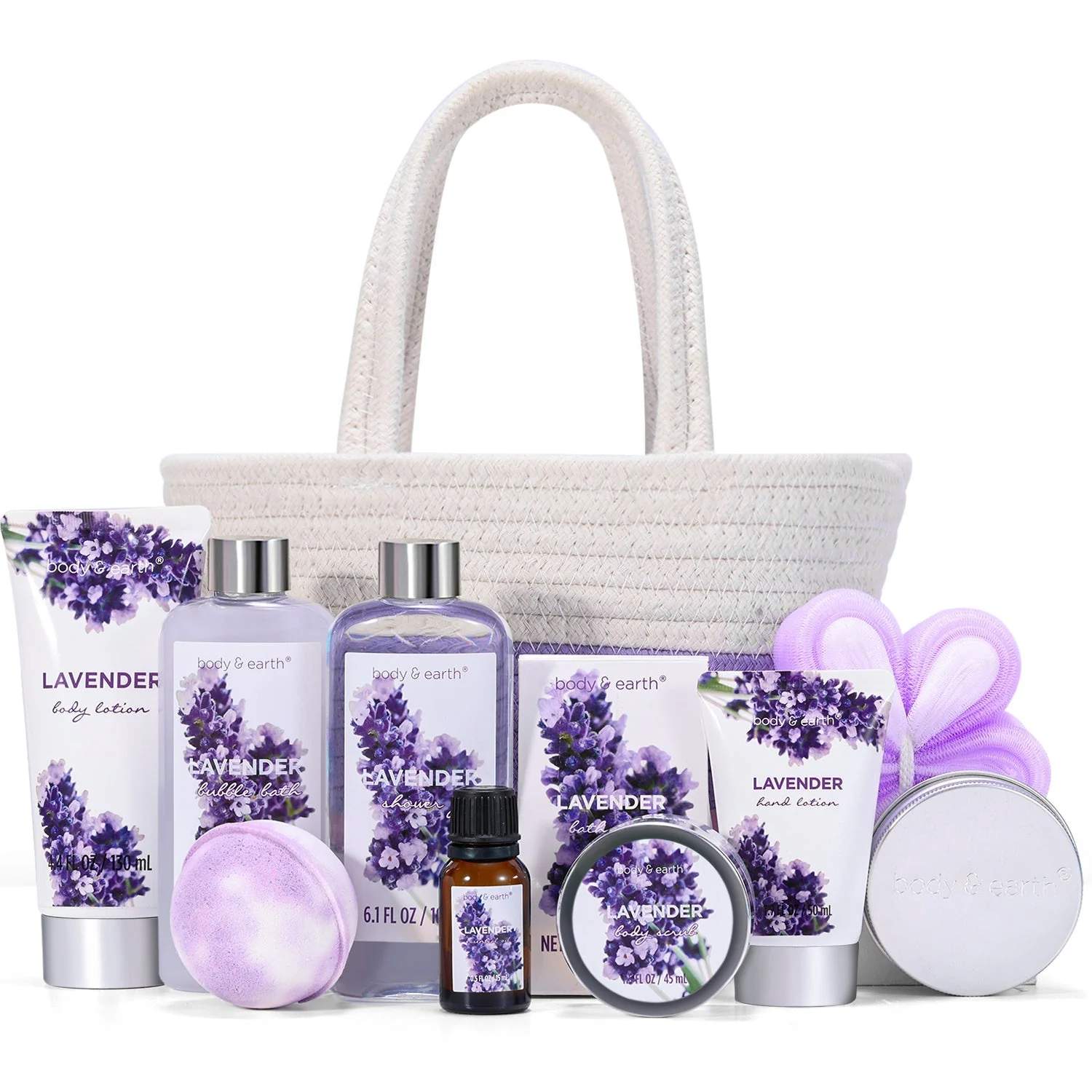Gift Baskets for Women - Regalos Para Mujer, Body & Earth Gift Sets with  Bubble Bath, Shower Gel, Body Lotion, Lavender Spa Gifts for Women, Spa Kit