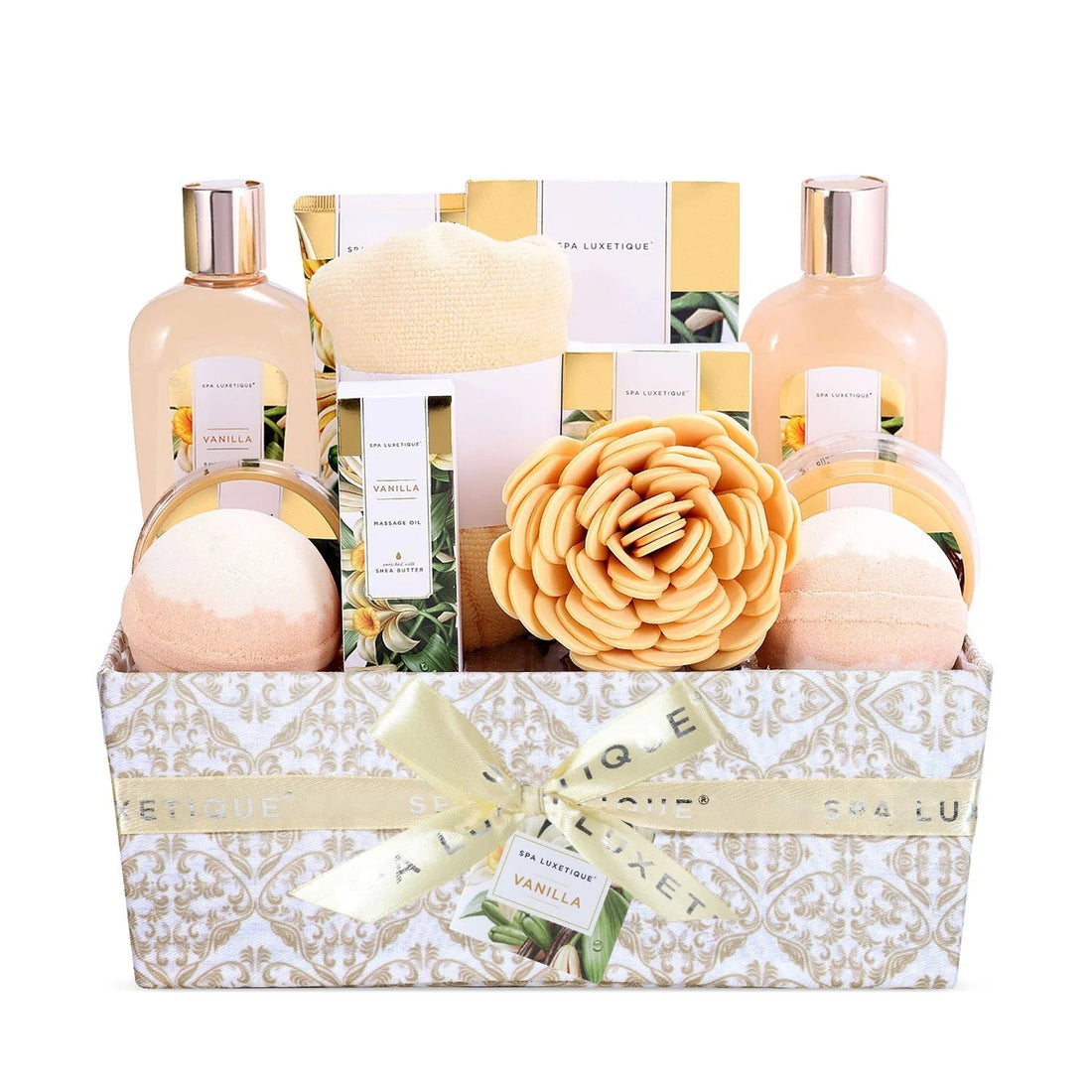 Body & Earth Inc Vanilla Bath&Shower Basket Gift Set-