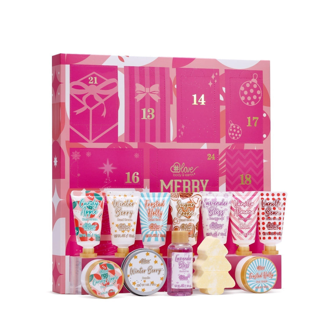 Body & Earth Love Gift Sets 12pcs Bath Set Advent Calendar