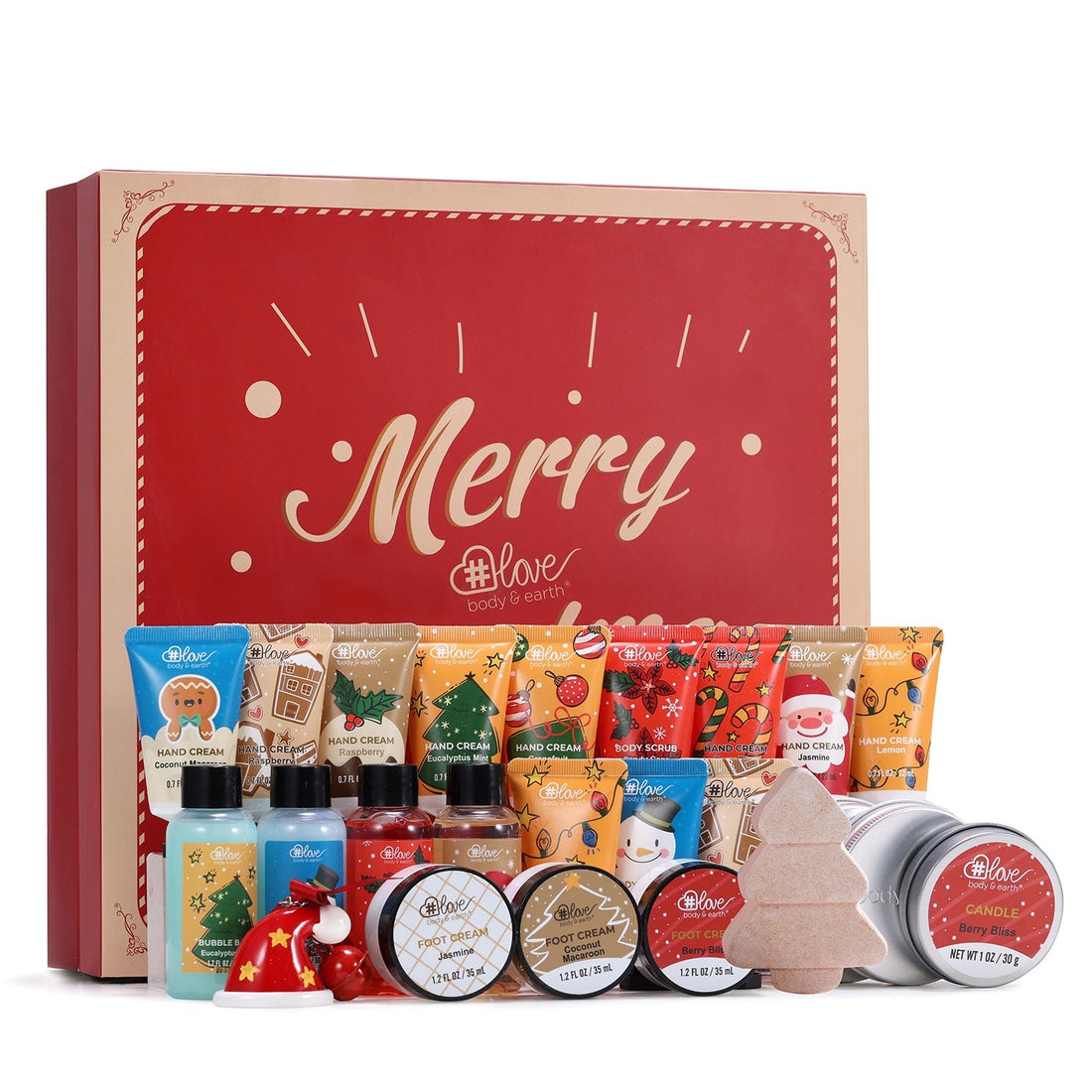 Body & Earth Love Gift Sets 24pcs Bath Set Advent Calendar