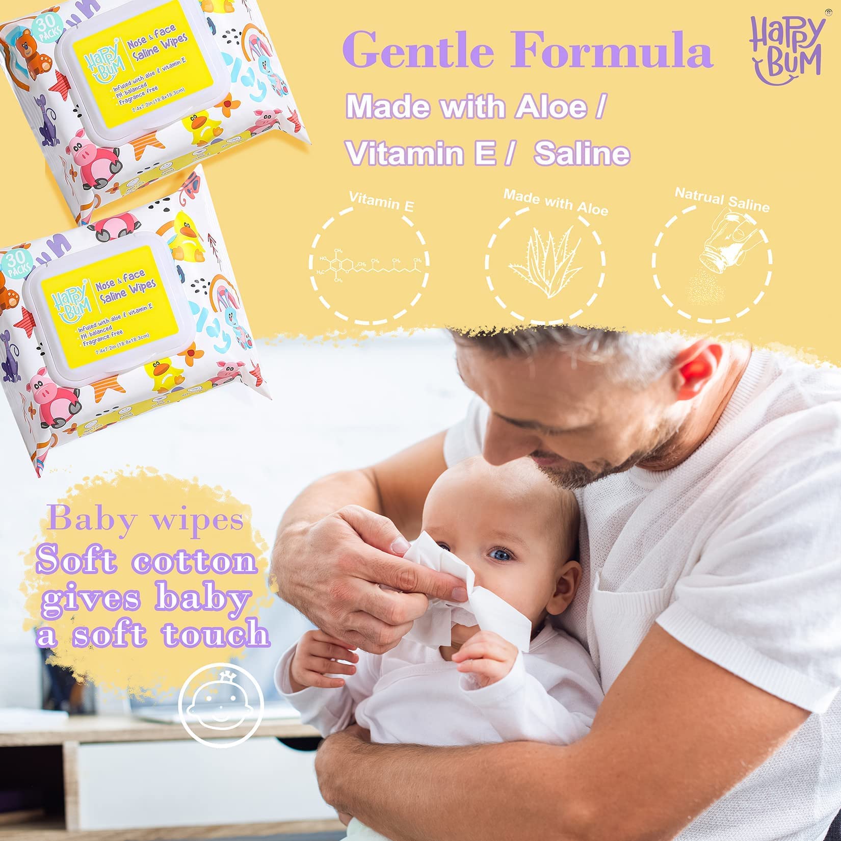 Saline wipes hot sale for babies