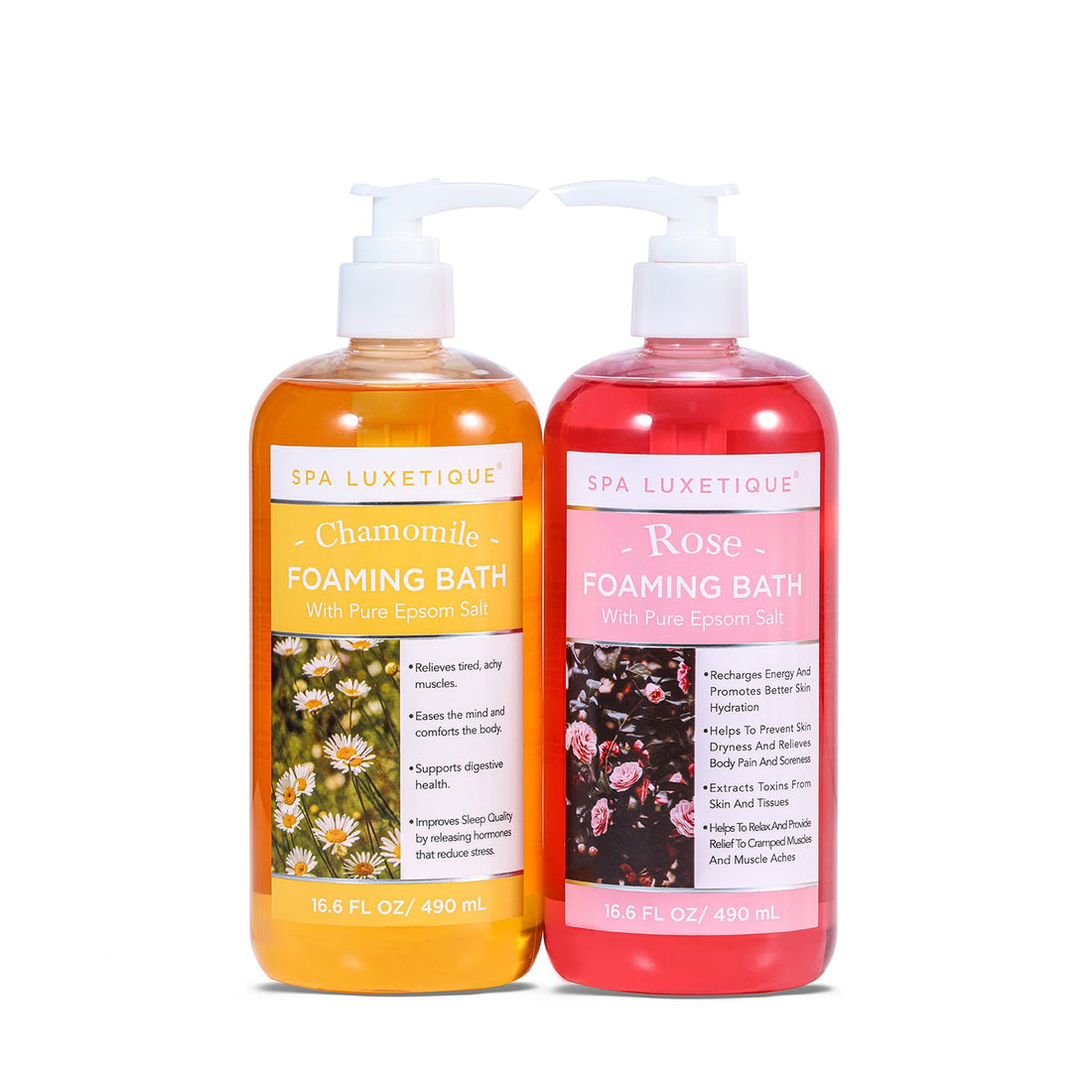 Spa Luxetique Foam Bath Rose and Chamomile Foaming Bath