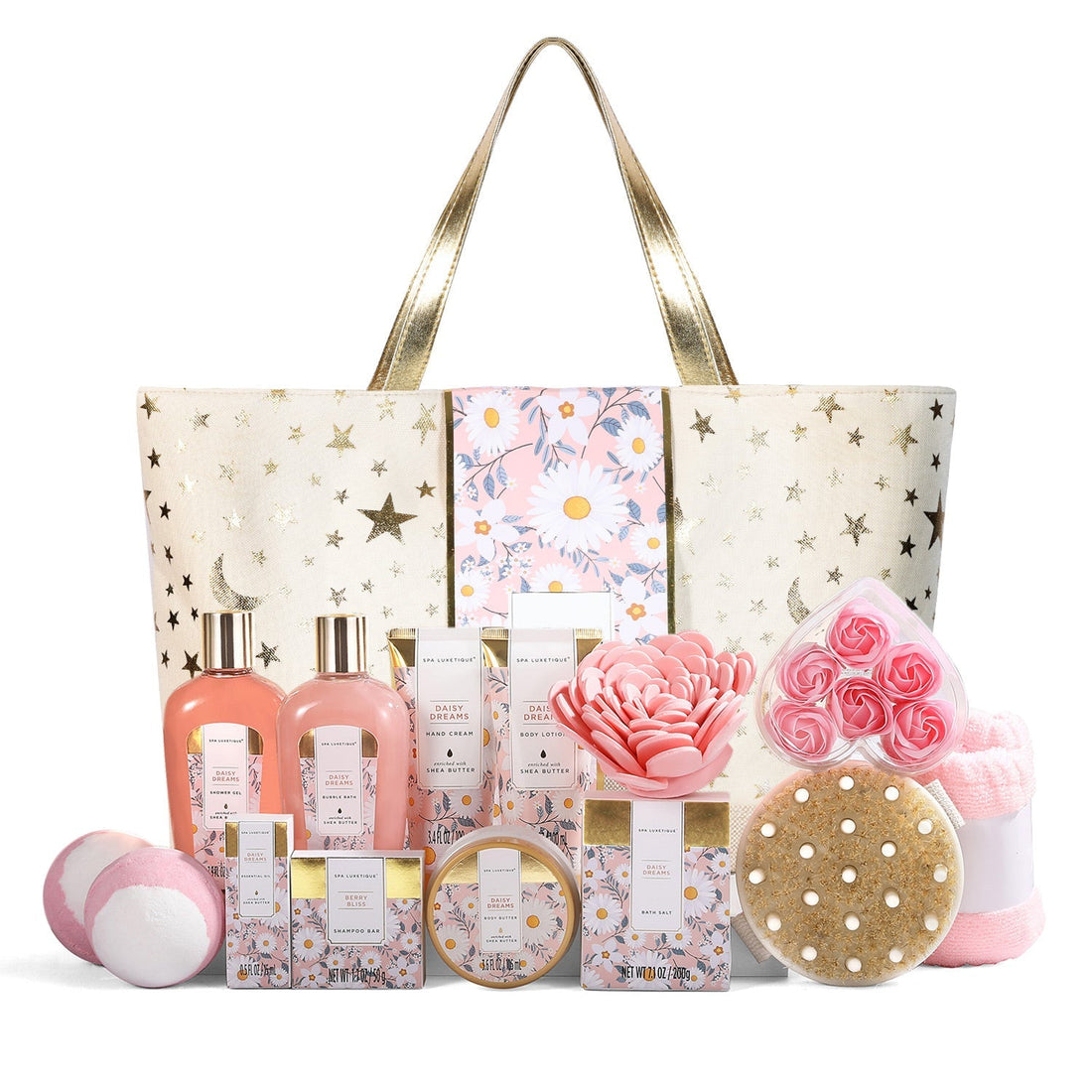 Spa Luxetique Gift Sets Daisy Dreams Fashion Bath Set Tote