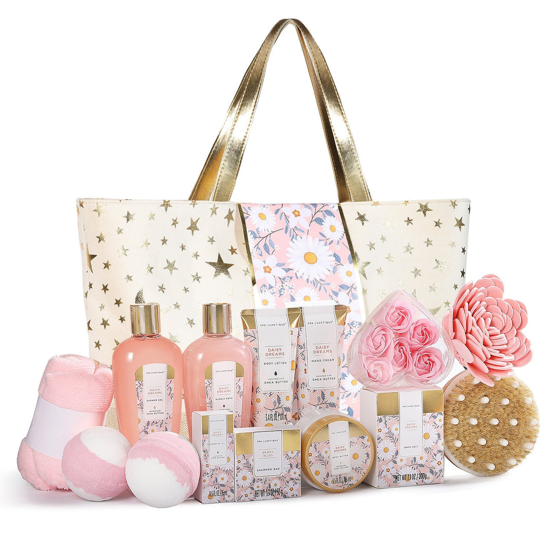 Spa Luxetique Gift Sets Daisy Dreams Fashion Bath Set Tote