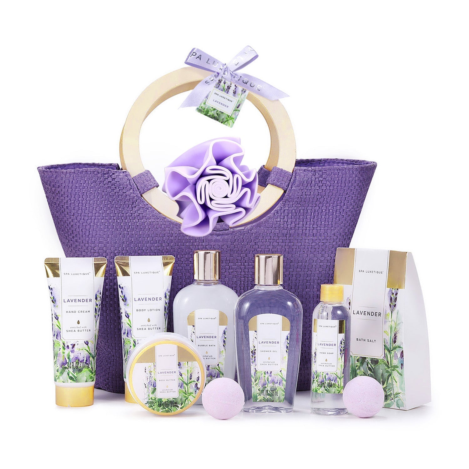Spa Luxetique Gift Sets Lavender Everyday Bath Set Tote