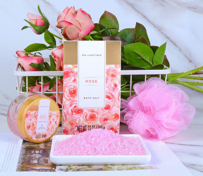 Spa Luxetique Gift Sets Rose Fashion Bath Set Tote